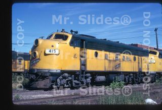 Slide C&nw Ry.  Chicago & North Western F7a 415 Melrose Park Il 1973