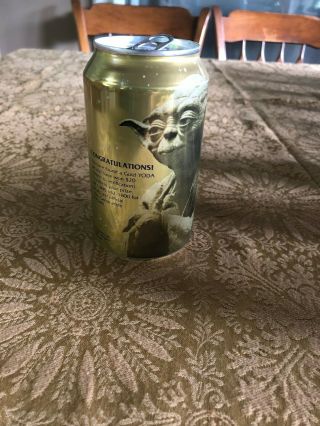 STAR WARS EPISODE 1 COLLECTIBLE Pepsi & Mountain Dew Cans Full Set w/ Gold Yoda 2