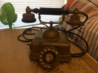 Vintage Brass French Victorian Style Rotary Phone Model Do - 8 - Made In Japan