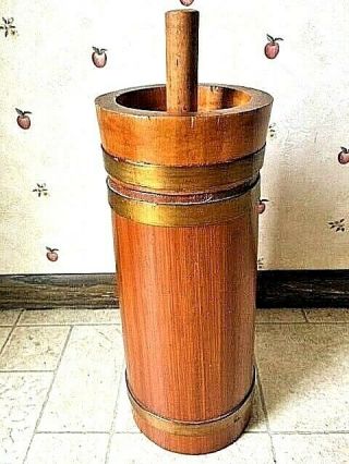 Butter Churn Wooden Vintage Antique Hand Made Collectible Rustic Kitchen Decor