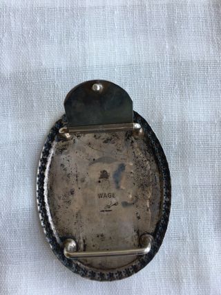 Vintage WAGE SOLID STERLING SILVER BELT BUCKLE With Horse.  1978.  A Beauty 5