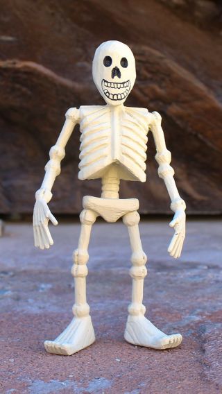 Navajo Folk Art - Skeleton By Virgil Wood - Native American