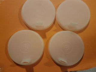 Tupperware 4 Flat Sipper Seals Sippy Bell Tumbler Cup Vintage Lids 1552 Shi
