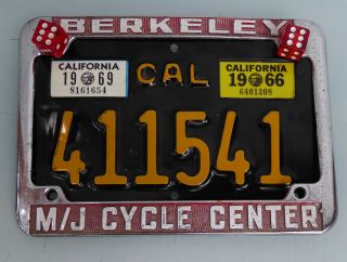 1963 - 1970 California Black Motorcycle Plate Frame Triumph Bsa Harley Mj Berkeley