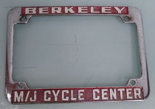 1963 - 1970 CALIFORNIA BLACK MOTORCYCLE PLATE FRAME TRIUMPH BSA HARLEY MJ BERKELEY 2
