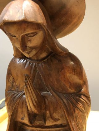 antique hand carved wooden statue 