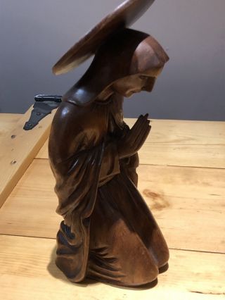 antique hand carved wooden statue 