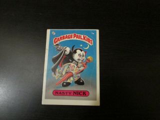 1985 Topps Garbage Pail Kids 1st Series Usa 1a Nasty Nick Glossy Cc15