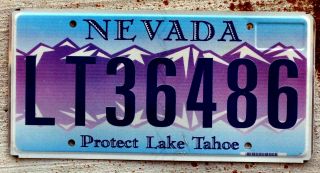 Nevada Purple Mountains " Protect Lake Tahoe " License Plate