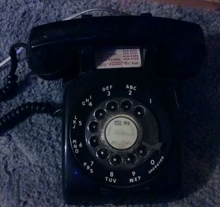 Vintage 1978 Black Desktop Rotary Phone Stromberg - Carlson