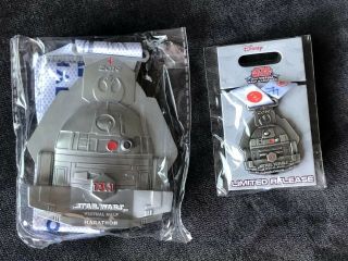 Run Disney 2019 Star Wars Virtual Half Marathon Medal & Pin R2 - D2