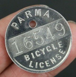 Vintage Parma Ohio Bicycle License Badge Coin Token 16549 No Badge