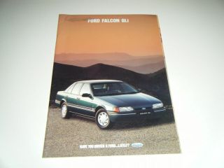 Vintage 1992 Ford Falcon Gli Car Sales Brochure