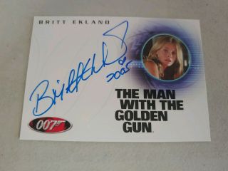 The Complete James Bond Autograph A66 Britt Ekland Auto Man With The Golden Gun
