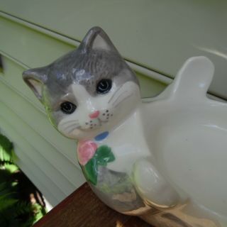 Vintage Cat with Fish Bowl Cookie Jar Treasure Craft Co. 5