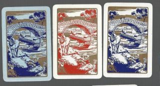 Playing Swap Cards 3 Vint U.  K.  Horse Driving The Canal Boat/barge Set 11