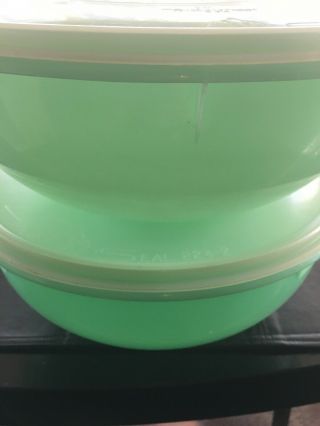 Vintage Tupperware Fix - N - Mix® bowl Millionaire Line Clear Lid 274 & 224 Green 3