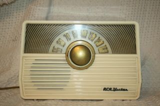Vintage White Rca Victor Tube Radio Parts