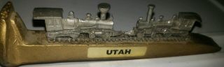 Railroad Spike Miniature Pewter Train Sculpture Unique Vintage Art