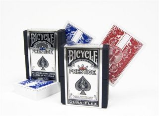 Bicycle Prestige Plastic Poker Size Playing Cards 2 Decks Red And Blue