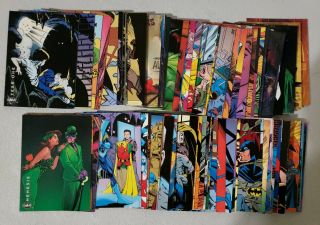 1994 Batman Saga Of The Dark Knight Trading Cards Near Complete Set 85 Of 100