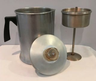 Vintage Mirro Aluminum Percolator Coffee Pot 7 - 14 Cups Stove - Top Or Camping