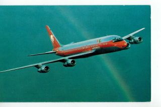 Aeronaves De Mexico Airlines Airline Issue Postcard Dc8