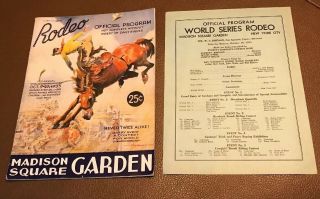1935 10th Worlds Rodeo Championship Official Program With Insert