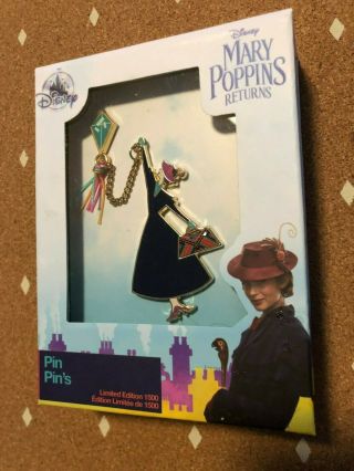 Bnwb Disney Store Mary Poppins Returns Pin Rare Le 1500 Set Of 2 Kite Jumbo