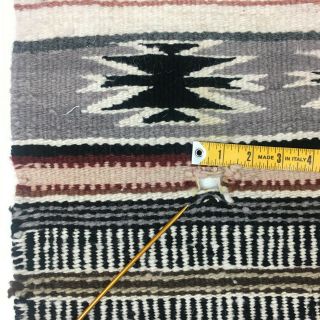 Vtg Navajo Wool Saddle Blanket Rug Continuous Warp Weaving Native 25 