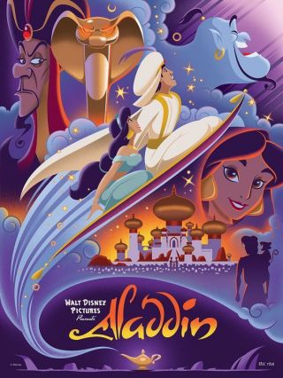 2015 Aladdin Eric Tan Designed Limited Edition Exclusive Dmr Art - Style Poster