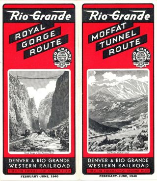 Denver & Rio Grande Western Rr System Passenger Time Table,  February - June,  1940