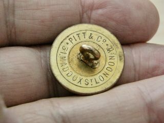 10th (PRINCE OF WALES OWN ROYAL) HUSSARS 22mm GILT HUNT BUTTON PITT 1895 - 1969 3