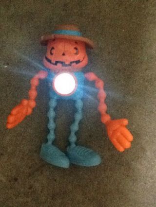 Vintage Halloween - " Little Tykes " Pumpkin/jol - Scarecrow - Man 3 - Way Flashlight