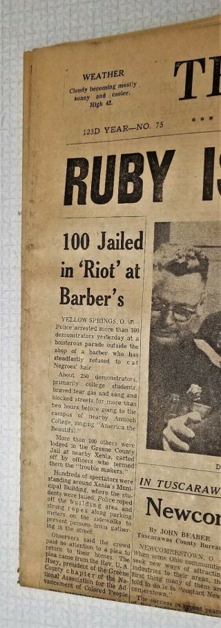 March 15,  1964 Cleveland Plain Dealer Newspaper Jack Ruby Condemned JFK S&H 4
