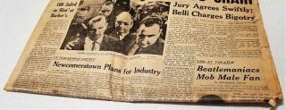 March 15,  1964 Cleveland Plain Dealer Newspaper Jack Ruby Condemned JFK S&H 5