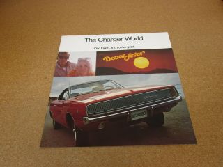 1968 Dodge Charger R/t Sales Brochure 12 Page Dealer Literature