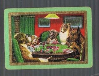 Swap Playing Cards 1 Vint Wide U.  S Named " A Bold Bluff " Dogs Pl Cards Us32