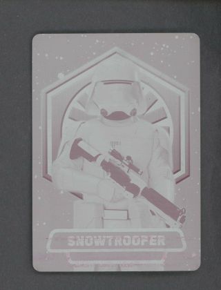 Topps Star Wars Journey To The Force Awakens Printing Plate Fo - 4 Snowtrooper 1/1