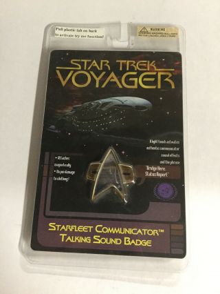 Star Trek Voyager Starfleet Communicator Talking Sound Badge