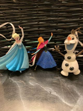 Disney Frozen Set Of 3 Christmas Ornaments Anna,  Elsa & Olaf