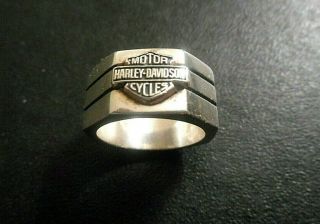 Harley Davidson Sterling Silver Ring Sz7 Made By Licensed Hd Open Road Dealer