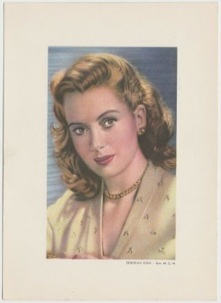 Deborah Kerr 1950 Kwatta Film Stars Large 5x7 Trading Card - White Type E1