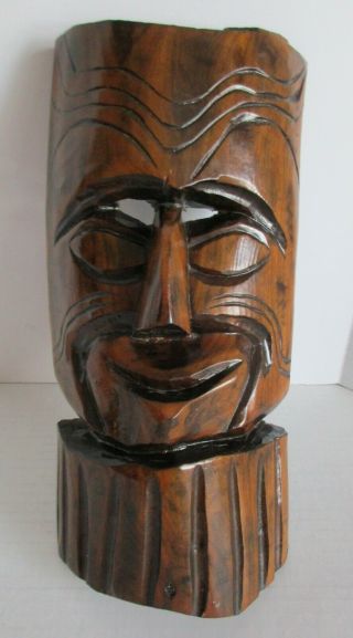 Hawaiian Vintage Tiki Mask Wood 1960 