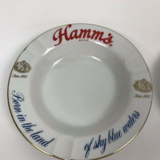 Vtg Hamm’s Beer Ash Tray Glass Tobacco Collectibles (540)