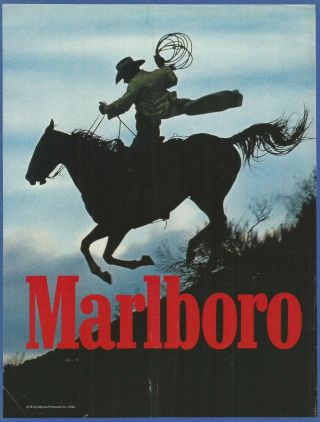 Marlboro Cigarettes - Lasso - 1990 Print Ad