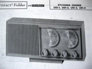 Sylvania U01 - 1,  U01 - 2,  U01 - 3,  U01 - 4 Radio Photofact