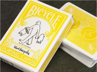 1 deck BICYCLE Mark Gonzales playing cards Skateboard Deck yellow The Gonz 3