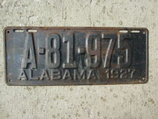 Alabama 1927 License Plate