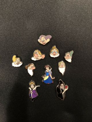 Disney Pin Snow White And Seven Dwarfs Mini Set